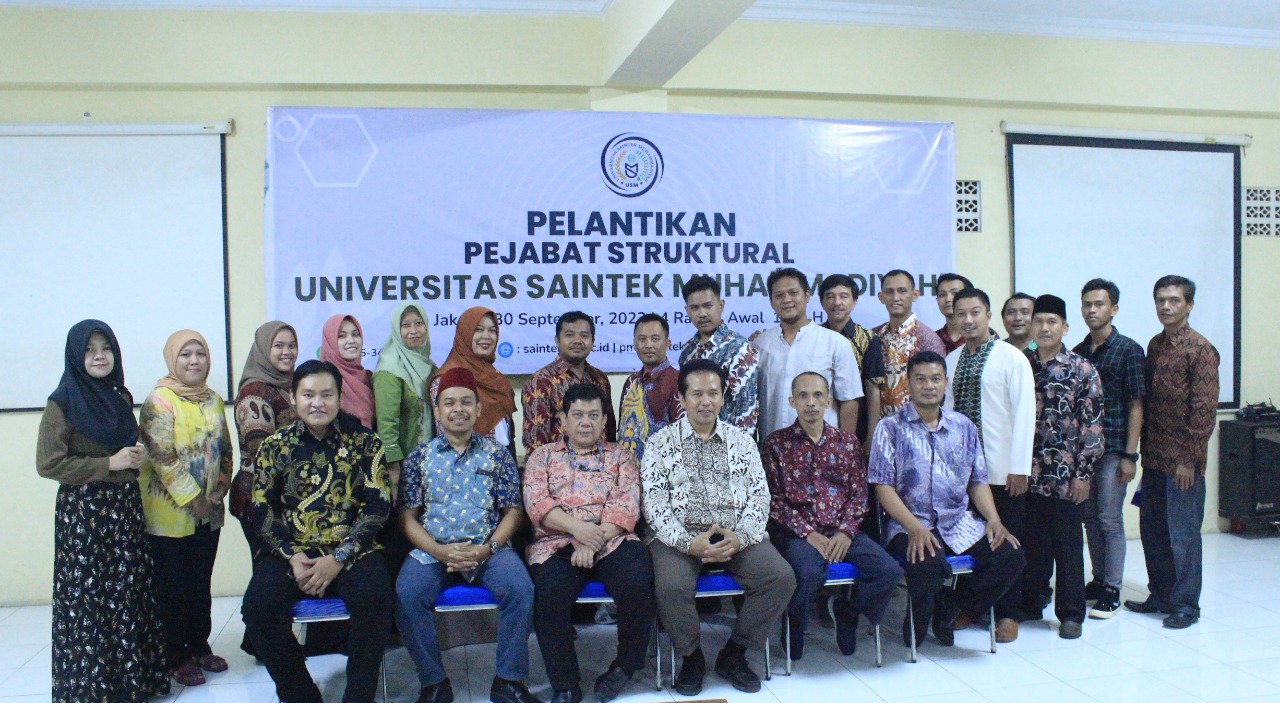 Pelantikan Pejabat Struktural Universitas Saintek Muhammadiyah