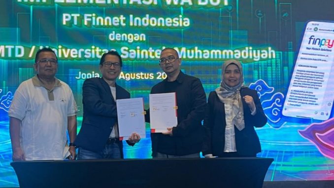 Dukung UMKM dan Pendataan Anggota Muhammadiyah, Universitas Saintek Muhammadiyah-Telkom Finnet Gelar Soft Launching Platform WA